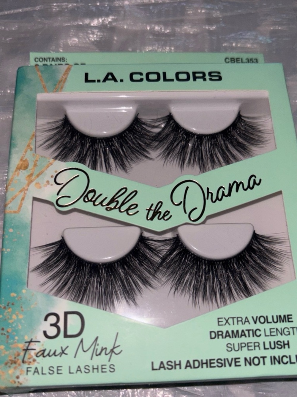 L.A. COLORS Double the Drama 3D Faux Mink False Lashes - Black